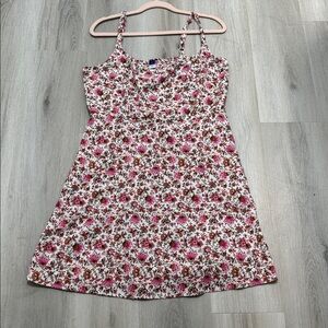 Old Navy Pink and White Floral Skirt